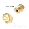 sourcing map 0.6mm 3D Printer Nozzle Head M6 Thread Replacement,