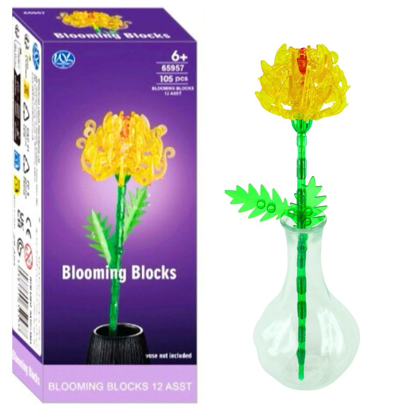 WL Blooming Blocks Buildable Flowers Build Your Own Bouquet -