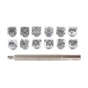 12Pcs Stamping Punch Tool Tang Dynasty Flower Design DIY Vegetable