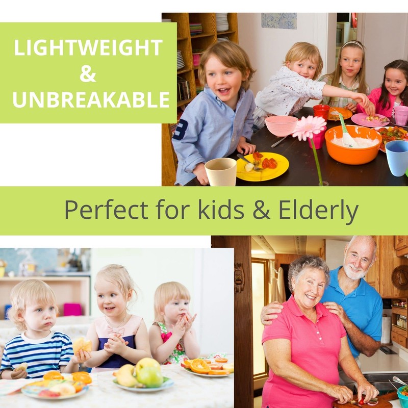 Unbreakable Wheat Straw Dinnerware Sets (28pcs) - The Simply Avocado
