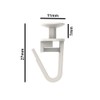 ISIK Curtain Glider Curtain Hooks Folding Hooks 11 mm up