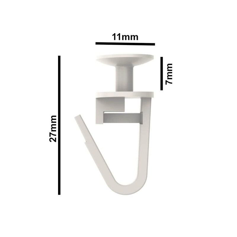 ISIK Curtain Glider Curtain Hooks Folding Hooks 11 mm up