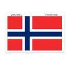 Norway Norwegian Flag car bumper sticker 5" x 4"