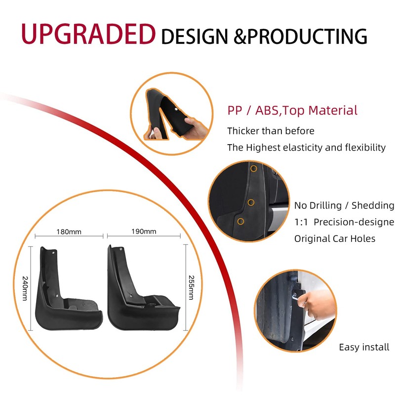 Mud Flaps Kit for Volkswagen VW Jetta 2019 2020 2021