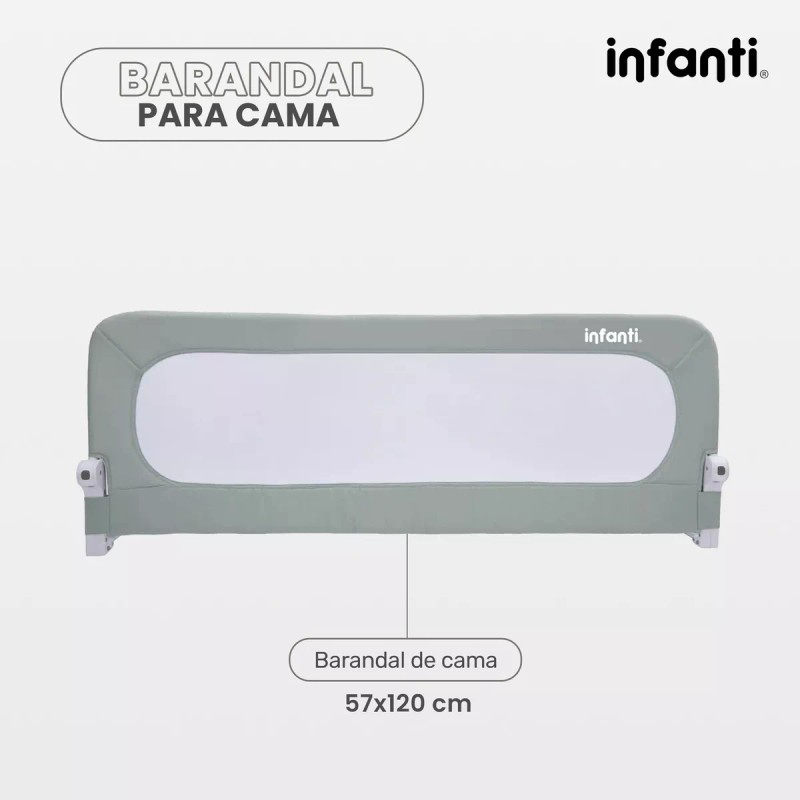 Infanti Barandal De Seguridad Para Cama Infanti Color Gris Lisa