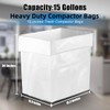 XHYdamile Trash Compactor Bags，20pcs Fits 15-inch Rectangular Drawer Compactors, Space-Saving
