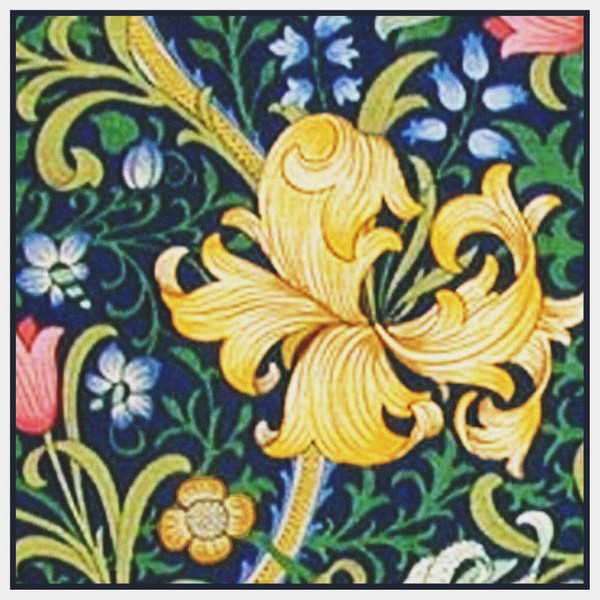 Orenco Originals William Morris Blue Lily Flower 14 Count -Counted
