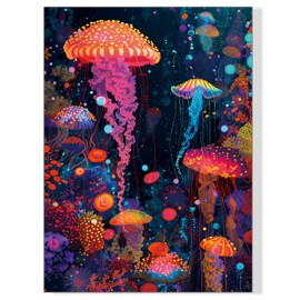 Pawparty 500 Piece Jigsaw Puzzle for Adults, Challenging Hard Puzzles for Kids and Teens Gift Choice Colorful Jellyfish (Multi-Jellyfish)