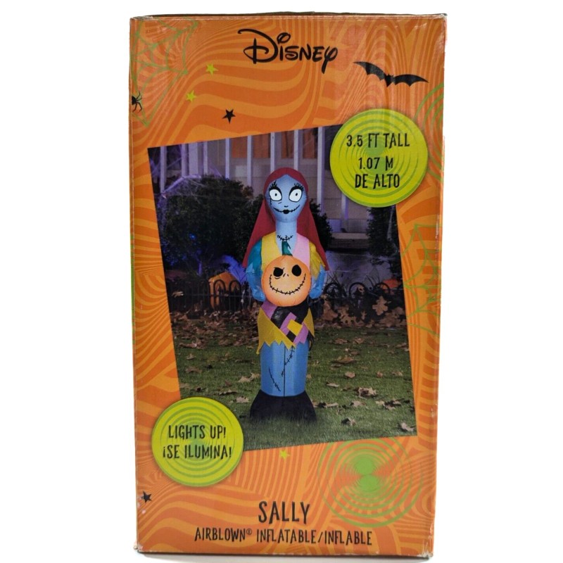 Gemmy Nightmare Before Christmas 3.5ft LED Jack Skellington Sally w/