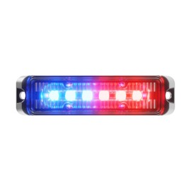 Abrams Flex Series (Red/Blue) 18W - 6 LED Police Vehicle Truck LED Grille Light Head Surface Mount Strobe Warning Light