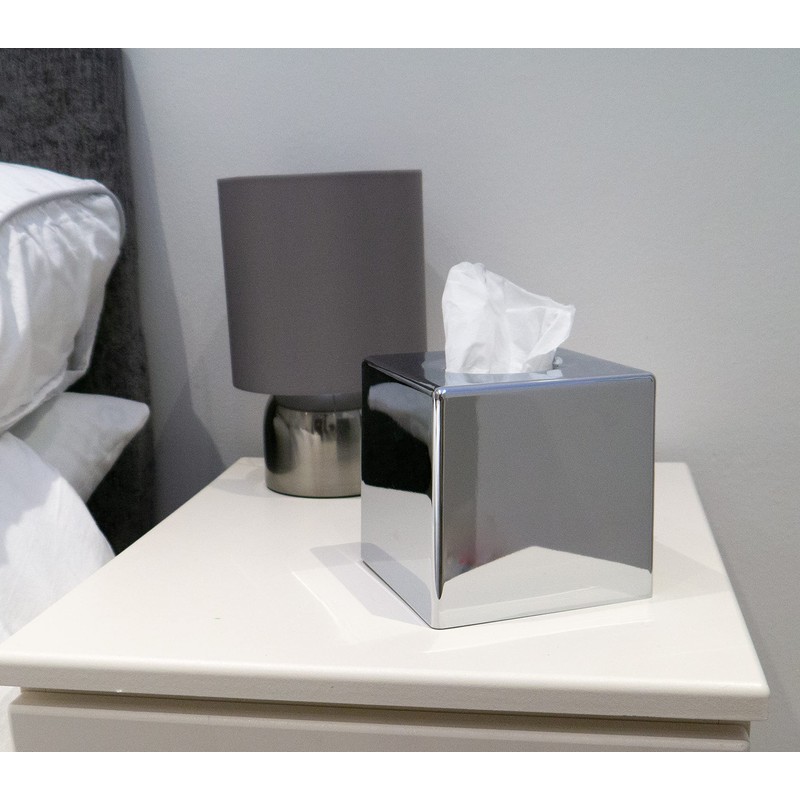 Mellcrest Cube Tissue Box Holders (Chrome)