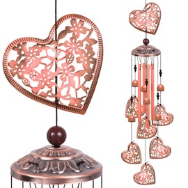 Heart Wind Chimes Outdoor, Hearts Memorial Wind Chime, Heart Gift Wind Chimes, Hearts Wind Bells, Gifts for Women, for Home, Indoor, Outdoor Decoration, Garden Hearts Wind Chimes, Heart Wind Catcher