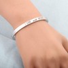 bobauna Yoga Intention Cuff Bangle Bracelet Live with Intent Motivational