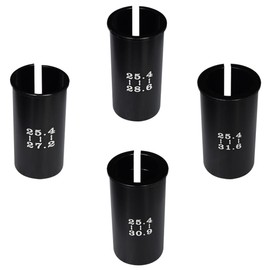 Albedel Bike Seat Post Adapter Shim Seat Post Adapter Bicycle Seat Tube Conversion Sleeve 25.4mm to 27.2/28.6/30.9/31.6mm 60mm Length Aluminum Alloy Set of 4 Sizes for Road Mountain Bike MTB