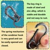ZoeTekway Pack of 4 Metal Carabiners Black Key Chain Carabiner