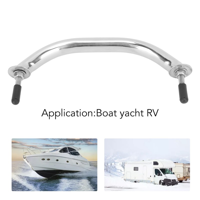 9in Boat Grab Bar Marine Grade 304 Stainless Steel Polished