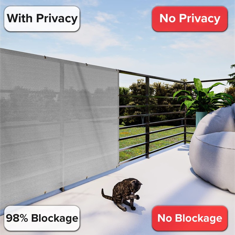 INFRANGE Balcony Privacy Fence Screen 3' x 39' Mesh Windscreen