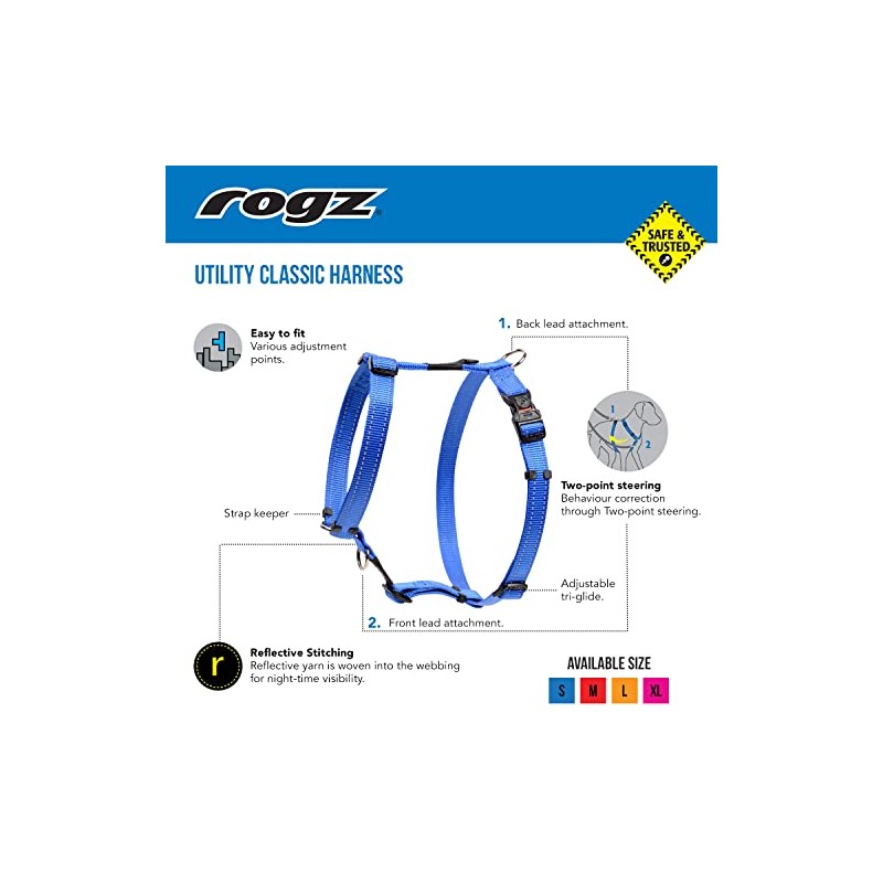 Rogz Snake Harness Reflective, Orange