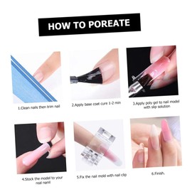 Beavorty Nail Enhancement Tools 10pcs Nail Crystal Clip Fingernail Tip Clipper Extension Mold Clamp