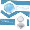 PACKOVE 2pcs Portable Double-Sided Makeup Mirror Handheld Travel Mirror Shell-Shaped