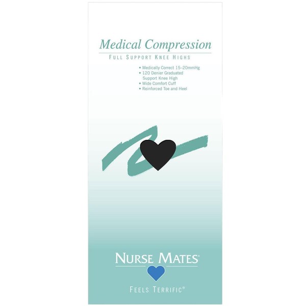 Nurse Mates - Womens - Medical Compression Knee Hi Black