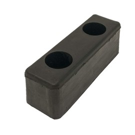 ZEROplus, Heavy Duty Rubber Door Buffer, Two Fixing Holes for Heavy Duty Fixings, Z115.1 (150mm). Black, Rubber