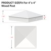 16 Pcs 4“x 4“(Actual 3.5" x 3.5") White Aluminum Pyramid