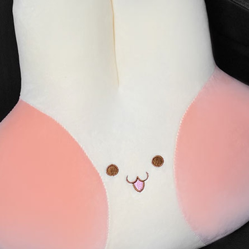 Car Headrest Pillow Blush Bunny Soft Skin Friendly Cute Cartoon
