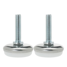 sourcingmap M6 x 25 x 30mm Screw on Furniture Glide Leveling Feet Adjustable Leveler Pad for Chair Industrial Machine Desk Leg 2pcs