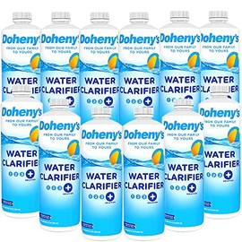 Doheny's Pool Water Clarifier | 100% Professional Grade | Clarifies Cloudy Pool Water | Binds Together Small Particles | for Sand & Cartridge | Set of (12) - 32 Ounce Bottles