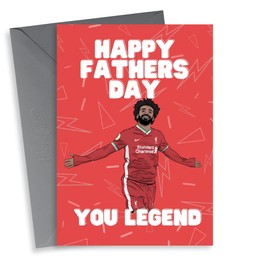 Mohamed Salah Father's Day Card - Dad - Liverpool FC - Happy Father's Day You Legend