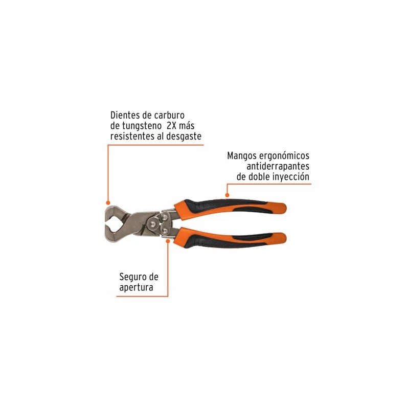 Truper Expert TN-AZ-9X, Tenaza 9" para azulejo Grip ergonómico antiderrapante