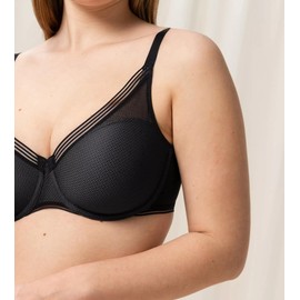 Triumph Womens Infinite Sensation W01 Minimizer Bra, Black, 34E UK