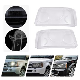 RibasuBB 1 Pair Left Right Car Front Headlight Headlamp Lens Cover PC Shell Compatible with Land Rover Range Rover Sport 2006-2009 Pair Headlight Headlamp Lens Covers