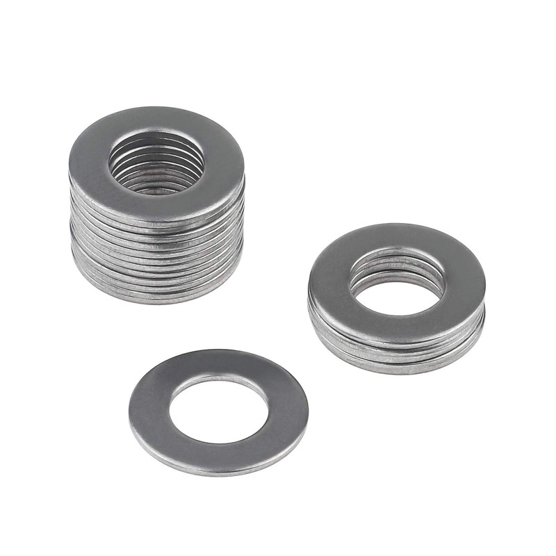 Favordrory M8 Flat Washer, 304 Stainless Steel, 100 PCS (M8