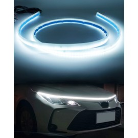 Keiurot Car Hood Led Strip 1.5M (60 inch) White Car Led Hood Light Strip for Car Engine Cover Dynamic scan Start up hoodbeam kit 12V 1Pack