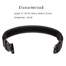 Rexmore Nylon Men’s Tactical Belt, Sturdy Work Belt with Adjustable Strap, Quick Release Buckle, Wear Resistant (Black)