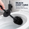 FALANGSHI FR07 Stainless Steel Toilet Brush and Holder Set, Brushed