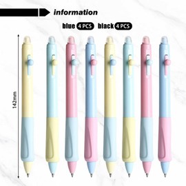8 pieces erasable pens, student stationery, cute cartoon neutral pens, study and office supplies, press the pen