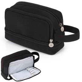 Alyvisun Large Capacity Pencil Case with 3 Compartments for Boys Girls, Desk Stationery Organizer Pencil Pouch with Handle, Portable Pencil Case for School Office Supplies