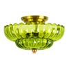 JERANDO Semi Flush Mount Ceiling Light, Modern Gold Ceiling Light