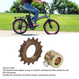 Depisuta Freewheel Adapter Kit, 16T Freewheel with 20mm Adapter, Lightweight, Easy Installation, Flywheel Adapter Kit for Electric Tricycles, Motorcycles, Karts, Conversion Kit