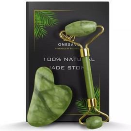 Gua Sha and Face Roller Set Jade Facial Beauty Body Eye Neck Anti Ageing Tools