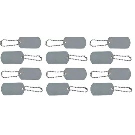Fun express Silver Dog Tag Keychain #19549, 12/pk, 2 inch dog tag on dog tag keychain