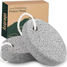 2PCS Natural Pumice Stone, Asqraqo Lava Pedicure Tools Hard Skin Callus Remover for Feet and Hands - Foot File Exfoliation to Remove Dead Skin, and Ca