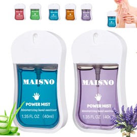  Hand Sanitizer Spray, 500 Sprays Each for Hand Cleaning, Power Mist Hand Sanitizer Spray Travel Size 1.35 FL OZ for Adults, Travel Power Mist Hydrating (Aloe, lavender)
