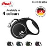 Flexi Black Design Tape Black Medium 5m Retractable Dog Leash/Lead