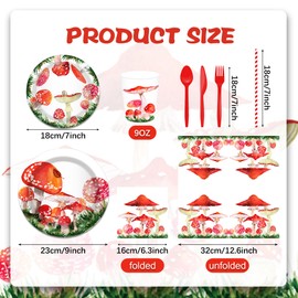 Juego de vajilla desechable de 93 piezas, incluye platos de papel, tazas de papel, pajitas, cuchillos y tenedores, toallas para beber, adecuado para fiestas temáticas crudas, bebidas de picnic al aire