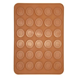 Molde para Macarrones, 30 Agujeros Forma Macarons Forma Redonda De Silicona Macaron Hoja Pad Pastelería Pastelería Para Hornear Herramienta