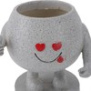 Succulent Pot Adorable Smiling Figure Standing Thumb Up Resin Flower
